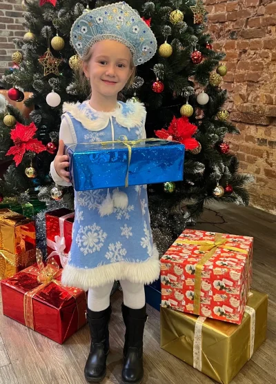 Сарафан детский «Снежинка, снегурочка.