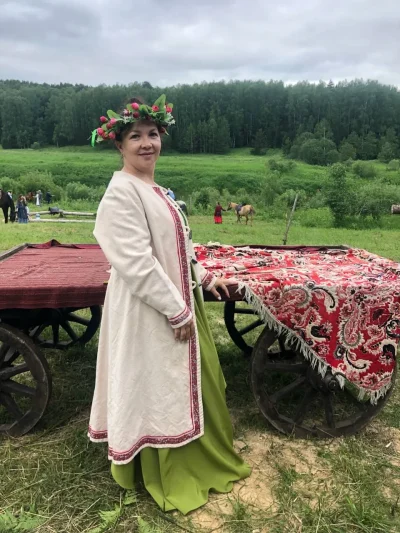 Славянское платье- халат.