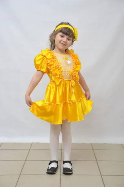 Костюм: Платье желтое