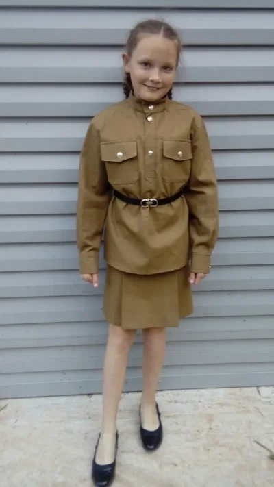 Детский военный костюм на девочку