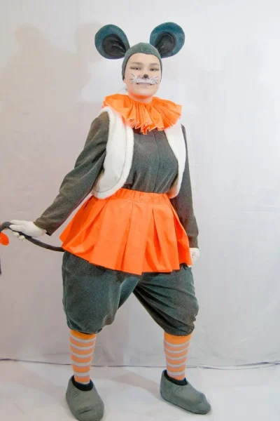 Костюм мышки в рыжей юбке