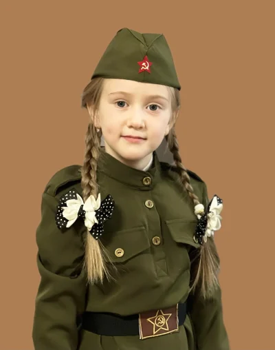 Детский военный костюм для девочек