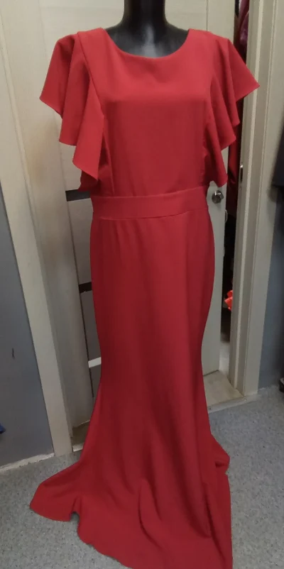 Платье красное, вечернее длинное